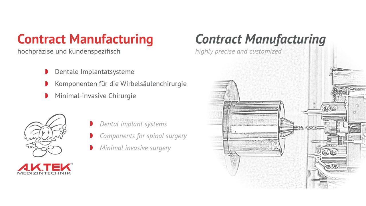 Contract Manufacturing bei A.K. TEK MEDIZINTECHNIK