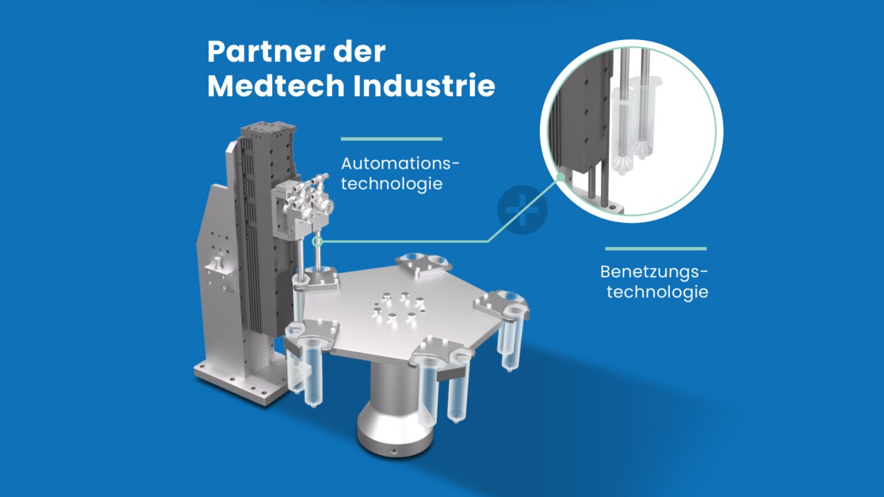 Automation und Silikonisieren für Komponenten in der Medtech Industrie