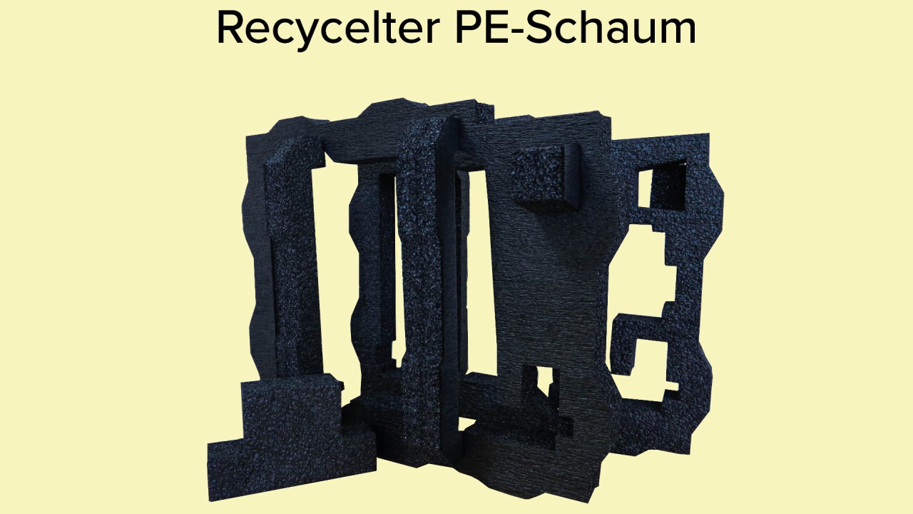 Recycelter PE-Schaum